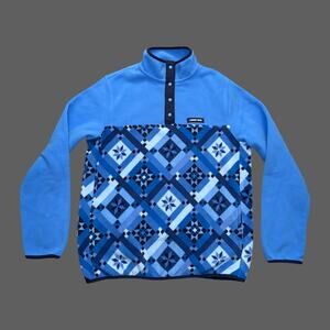 Lands' End Heritage Quarter-Snap Fleece Pullover Blue S 6-8
